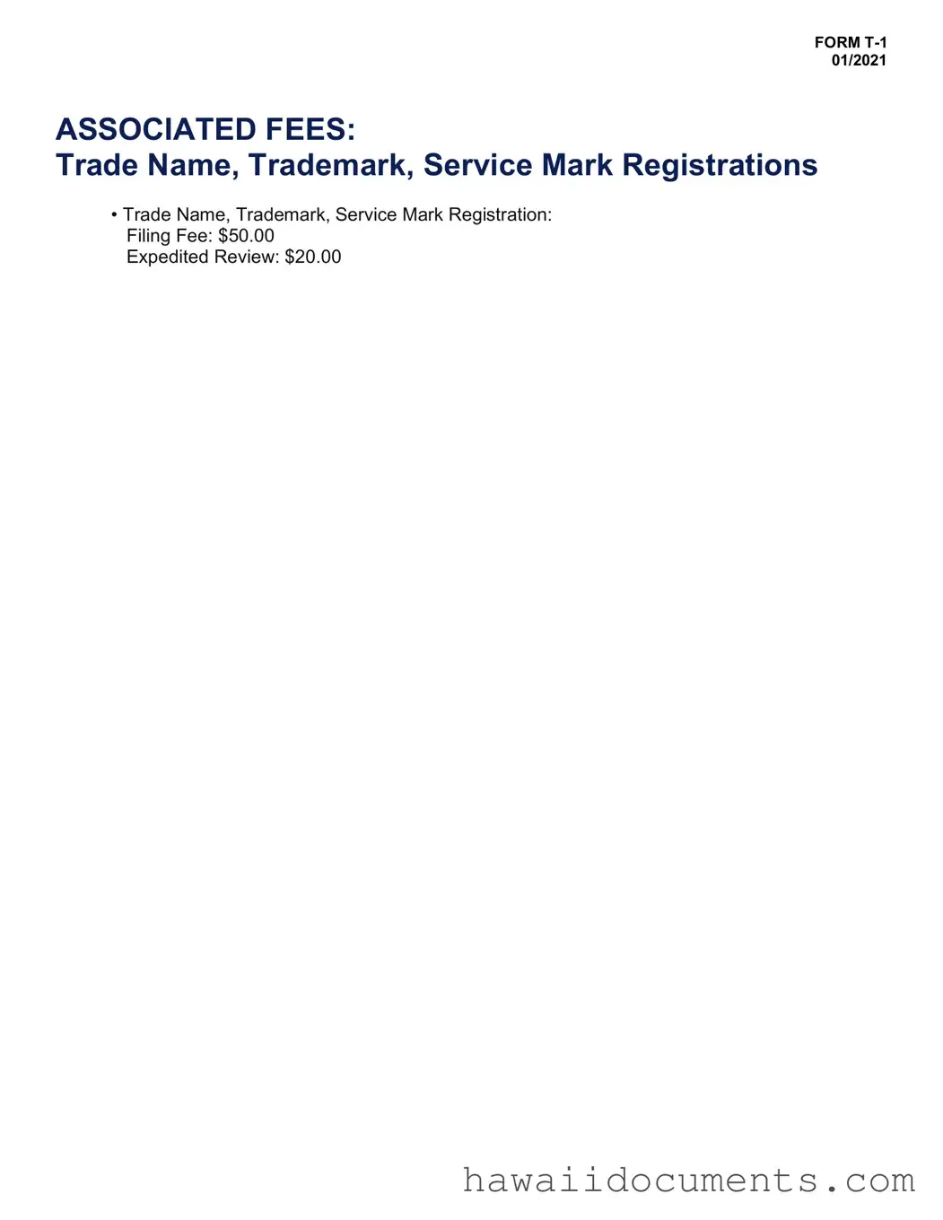 Fill Your Hawaii T1 Form