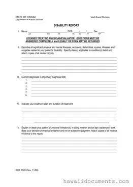 Fill Your Hawaii Dhs 1128 Form