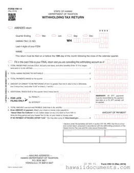 Fill Your Hawaii Hw 14 Form