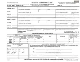 Fill Your Hawaii Marriage Licens Application Form